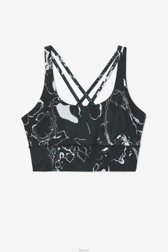 čierny mramor FILA uplift cross back bra top black marble fila 68Z201787