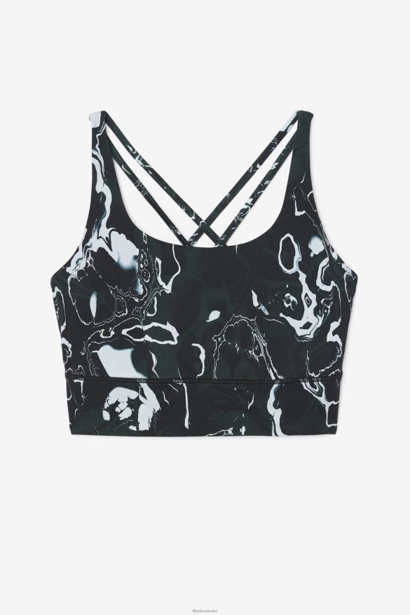 čierny mramor FILA uplift cross back bra top fila black marble 68Z201832